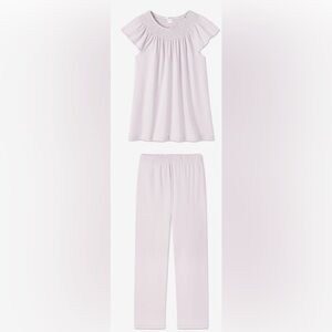 GUC Lake Pajamas Pima Smocked Flutter Short-Long Set in Thistle